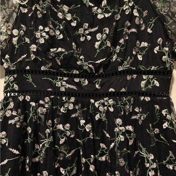 Lulus Radiant Love Black Embroidered Dress Size Medium - Picture 8 of 9